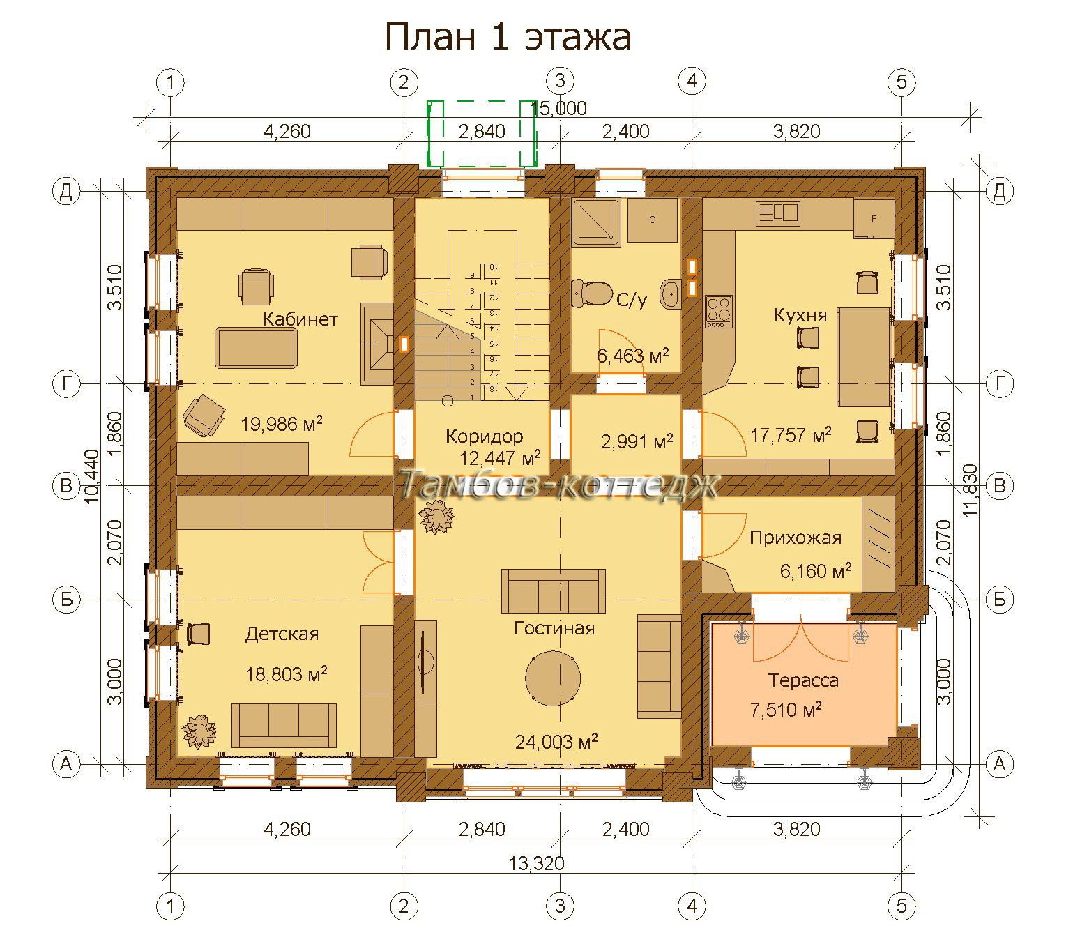 Проект дома площадью 224 м2, фото, описание - заказать в Тамбове